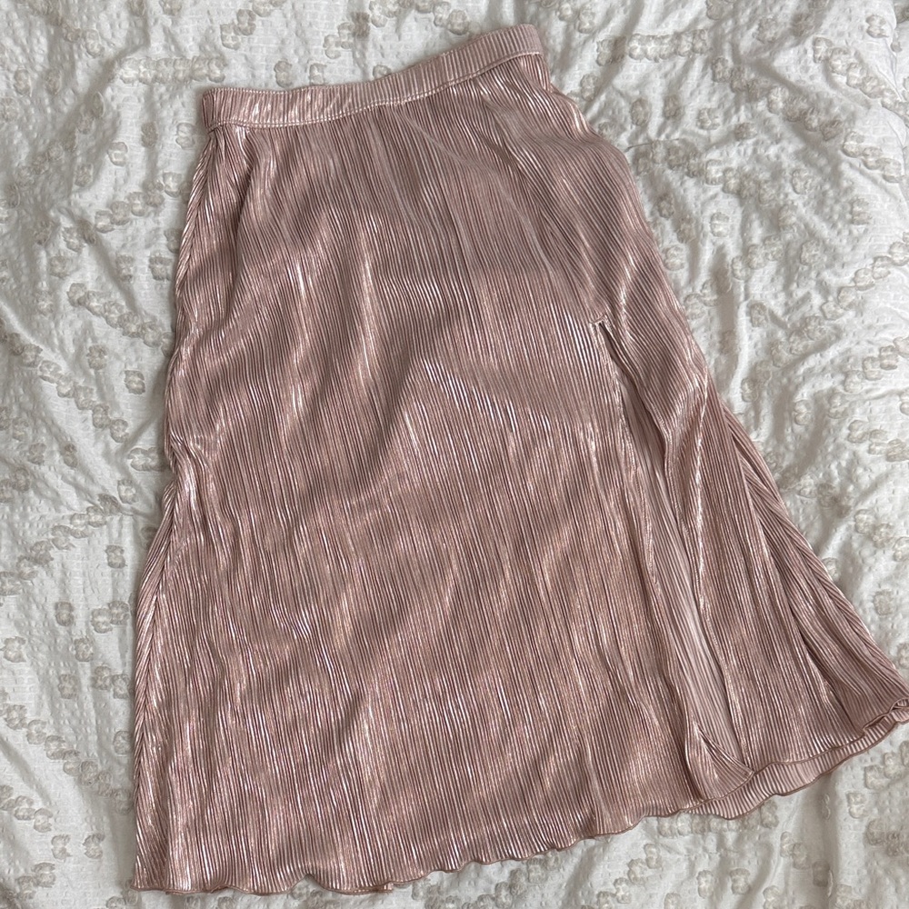 Abercrombie & Fitch Metallic Rose A-Line Skirt